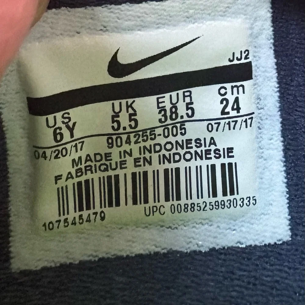 Nike Kid's Free RN 2017 (Size 6) Gray & Blue